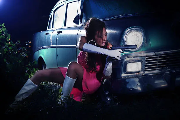 femme en film action
